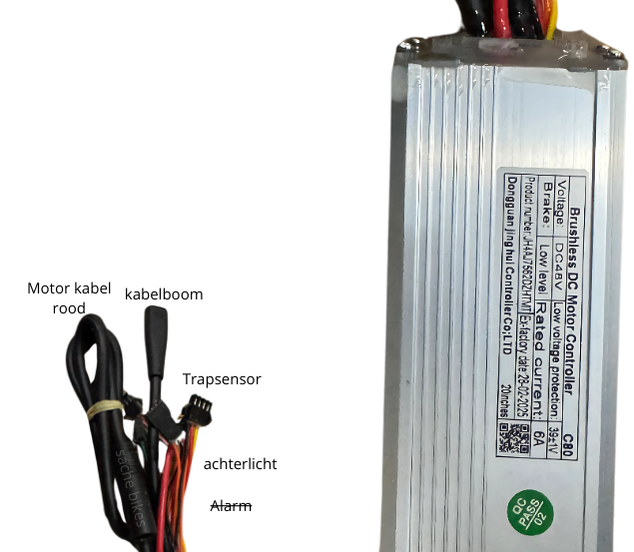Centralina Ouxi C80 - connettore motore rosso
