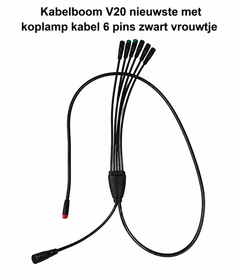 Cablaggio V20 ultima versione - Cavo faro 6 pin nero femmina
